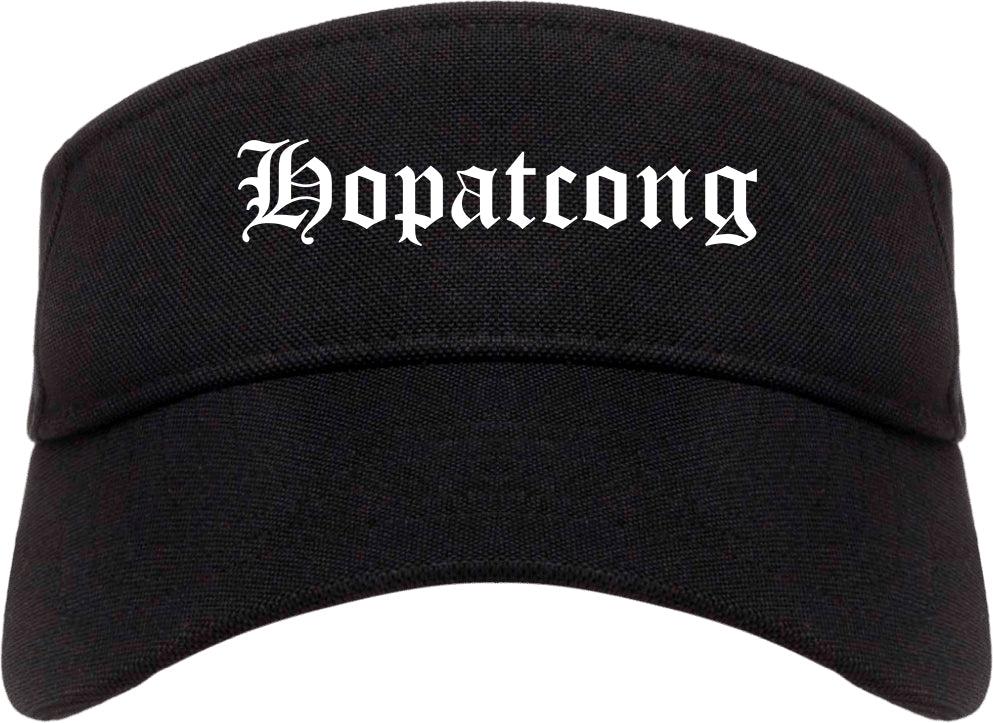 Hopatcong New Jersey NJ Old English Mens Visor Cap Hat Black