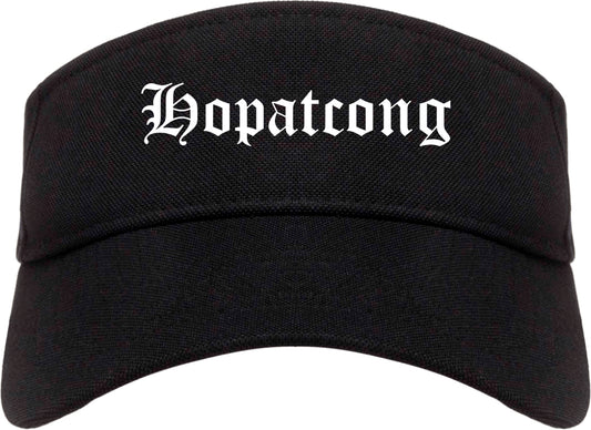 Hopatcong New Jersey NJ Old English Mens Visor Cap Hat Black