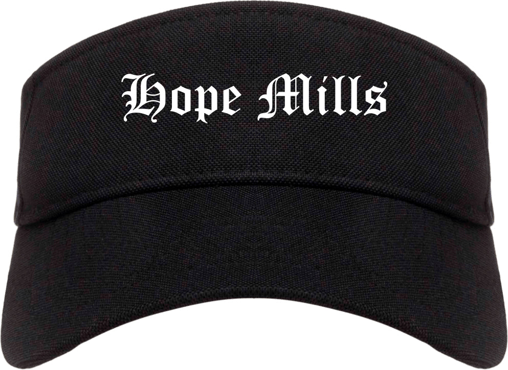 Hope Mills North Carolina NC Old English Mens Visor Cap Hat Black