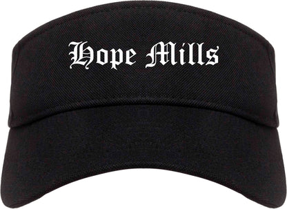 Hope Mills North Carolina NC Old English Mens Visor Cap Hat Black
