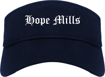 Hope Mills North Carolina NC Old English Mens Visor Cap Hat Navy Blue
