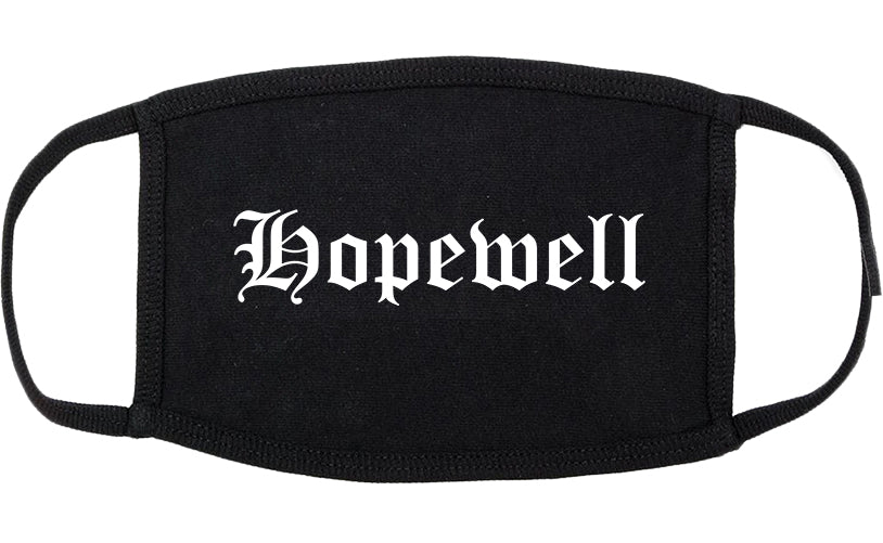 Hopewell Virginia VA Old English Cotton Face Mask Black