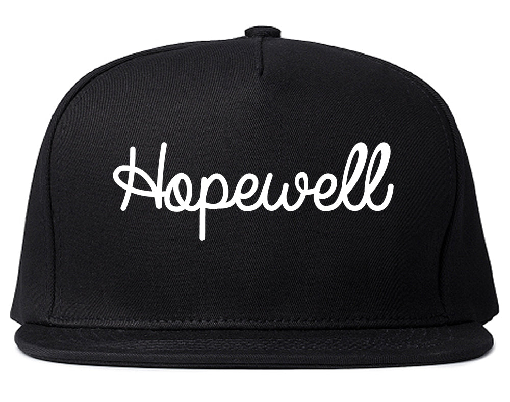 Hopewell Virginia VA Script Mens Snapback Hat Black