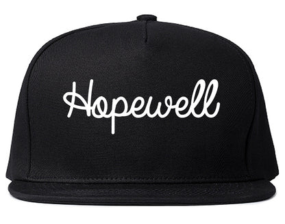 Hopewell Virginia VA Script Mens Snapback Hat Black
