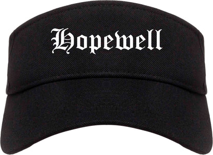 Hopewell Virginia VA Old English Mens Visor Cap Hat Black