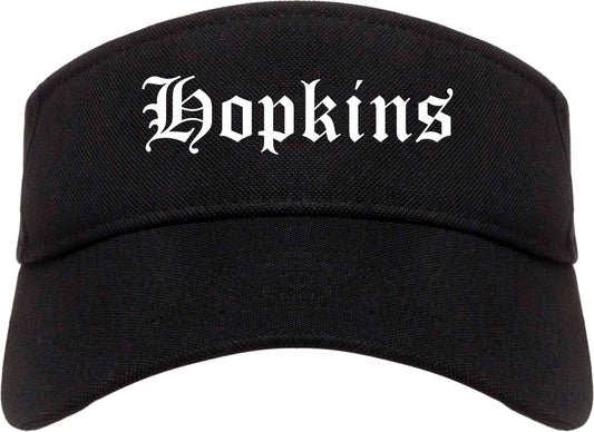 Hopkins Minnesota MN Old English Mens Visor Cap Hat Black