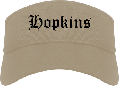 Hopkins Minnesota MN Old English Mens Visor Cap Hat Khaki