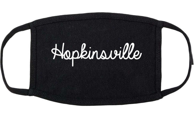 Hopkinsville Kentucky KY Script Cotton Face Mask Black