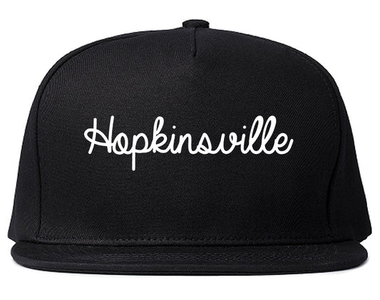 Hopkinsville Kentucky KY Script Mens Snapback Hat Black