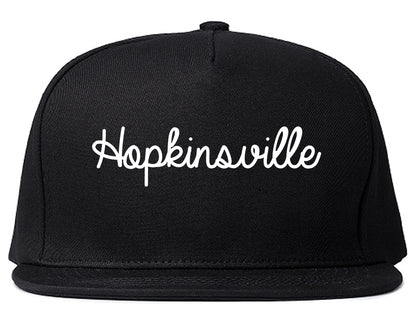 Hopkinsville Kentucky KY Script Mens Snapback Hat Black