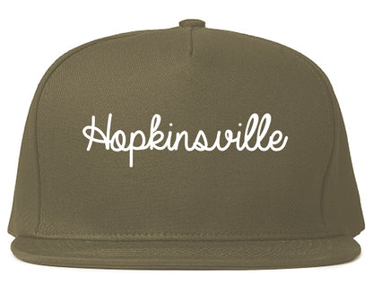 Hopkinsville Kentucky KY Script Mens Snapback Hat Grey
