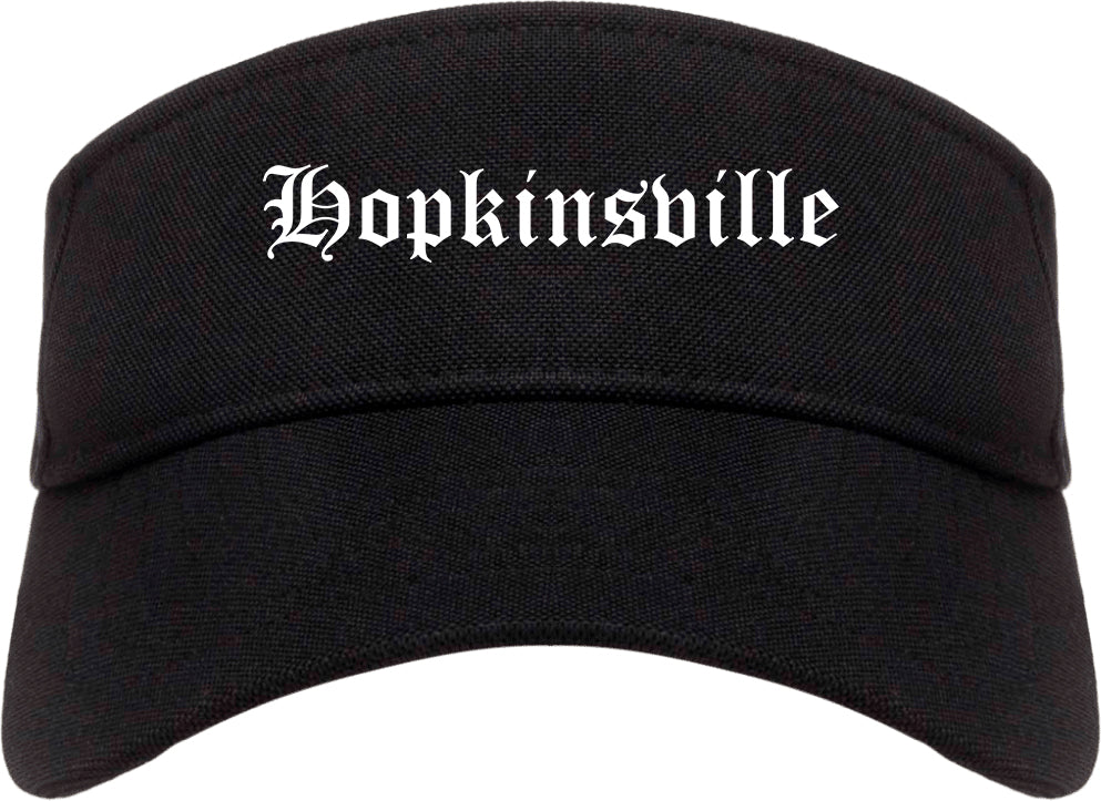 Hopkinsville Kentucky KY Old English Mens Visor Cap Hat Black