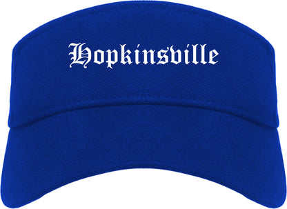 Hopkinsville Kentucky KY Old English Mens Visor Cap Hat Royal Blue