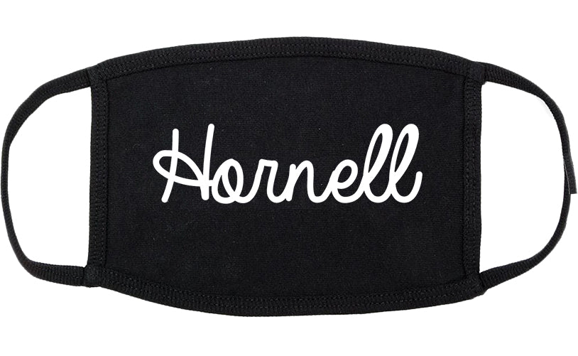 Hornell New York NY Script Cotton Face Mask Black