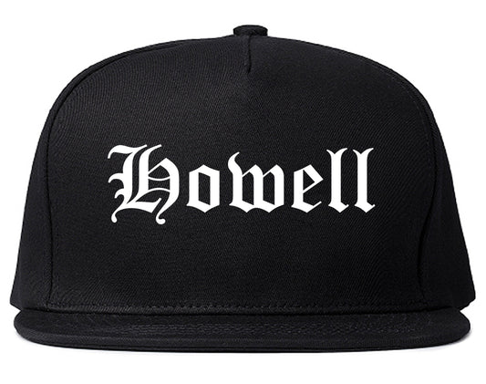 Howell Michigan MI Old English Mens Snapback Hat Black
