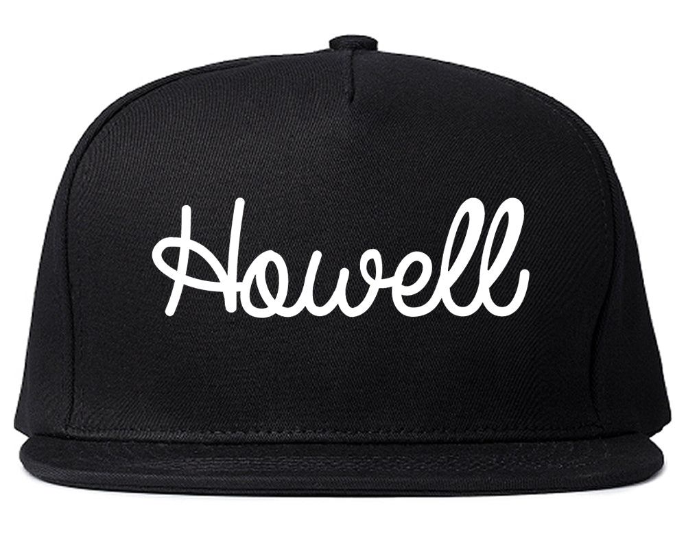 Howell Michigan MI Script Mens Snapback Hat Black