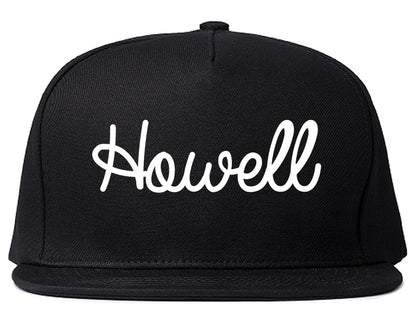 Howell Michigan MI Script Mens Snapback Hat Black