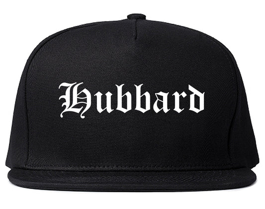 Hubbard Ohio OH Old English Mens Snapback Hat Black