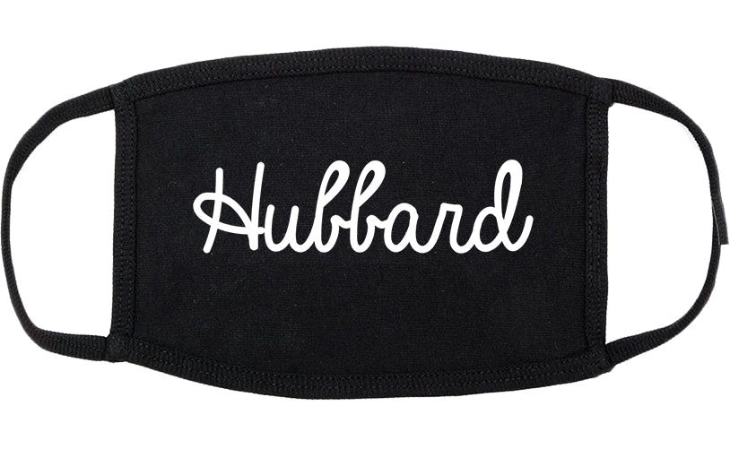 Hubbard Ohio OH Script Cotton Face Mask Black