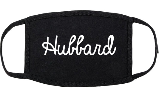 Hubbard Ohio OH Script Cotton Face Mask Black