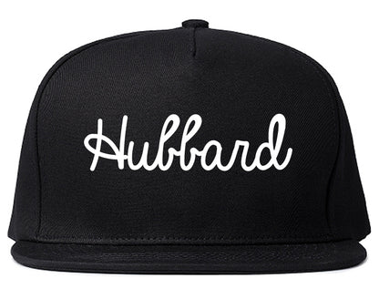Hubbard Ohio OH Script Mens Snapback Hat Black