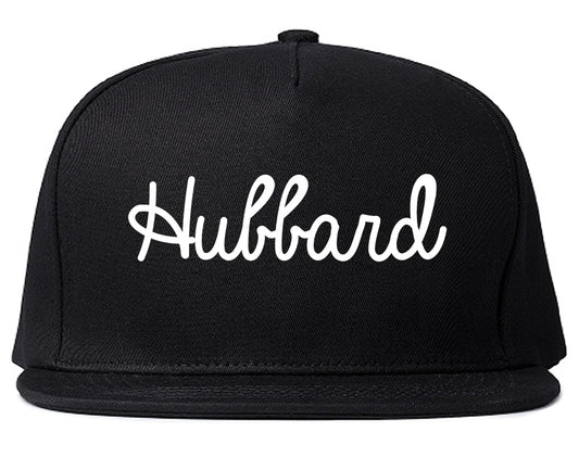 Hubbard Ohio OH Script Mens Snapback Hat Black