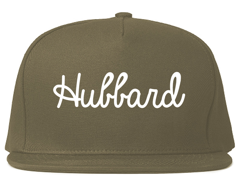 Hubbard Ohio OH Script Mens Snapback Hat Grey