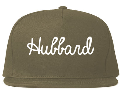 Hubbard Ohio OH Script Mens Snapback Hat Grey