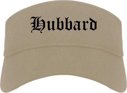 Hubbard Ohio OH Old English Mens Visor Cap Hat Khaki
