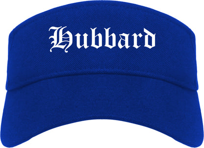 Hubbard Ohio OH Old English Mens Visor Cap Hat Royal Blue