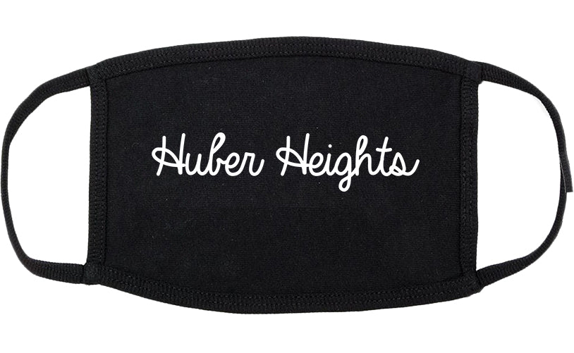 Huber Heights Ohio OH Script Cotton Face Mask Black