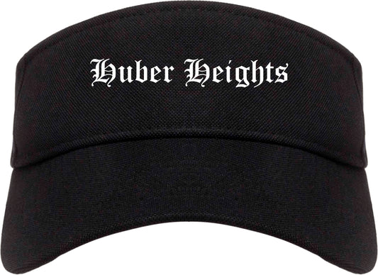Huber Heights Ohio OH Old English Mens Visor Cap Hat Black