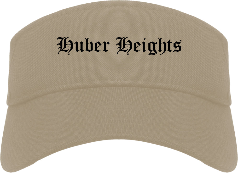 Huber Heights Ohio OH Old English Mens Visor Cap Hat Khaki