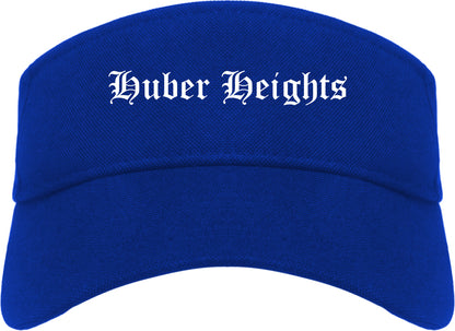 Huber Heights Ohio OH Old English Mens Visor Cap Hat Royal Blue
