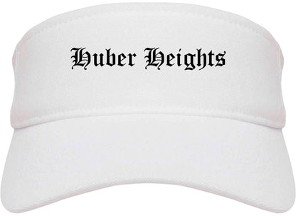 Huber Heights Ohio OH Old English Mens Visor Cap Hat White