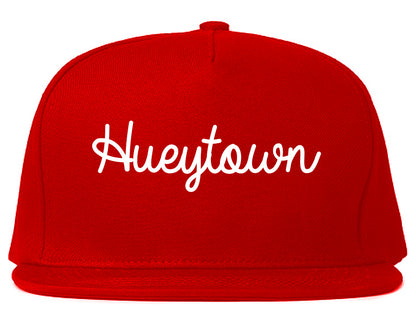 Hueytown Alabama AL Script Mens Snapback Hat Red