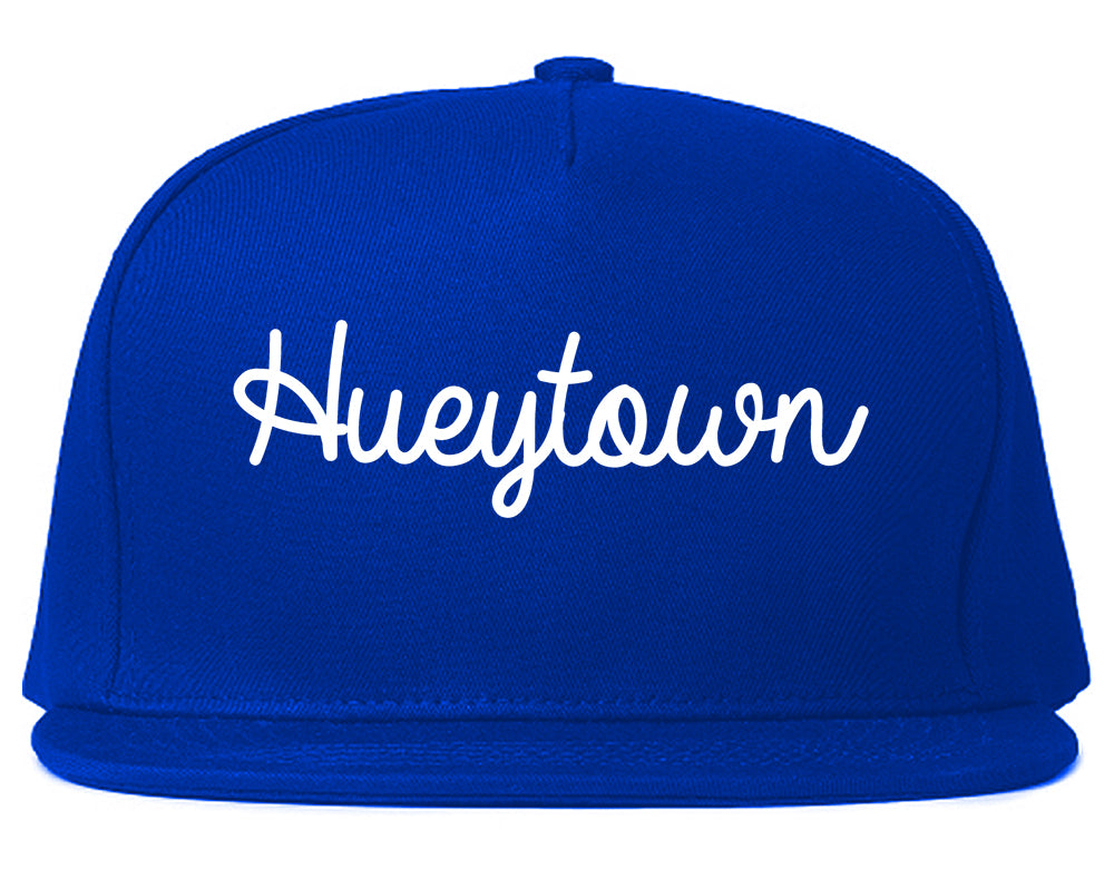 Hueytown Alabama AL Script Mens Snapback Hat Royal Blue