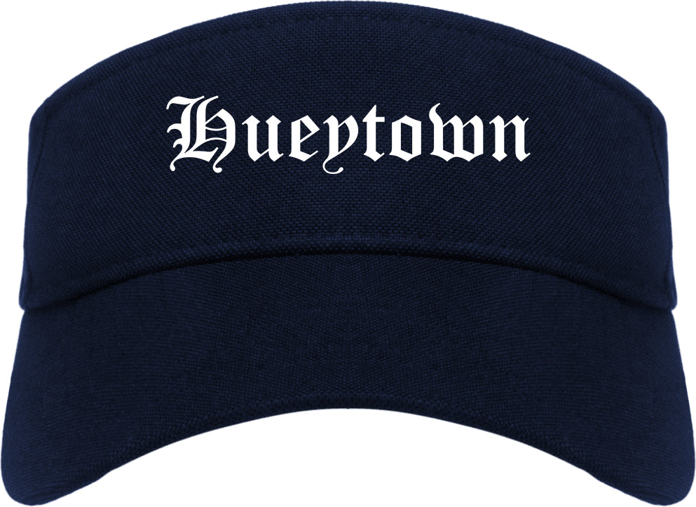 Hueytown Alabama AL Old English Mens Visor Cap Hat Navy Blue