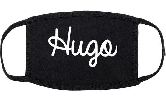 Hugo Minnesota MN Script Cotton Face Mask Black