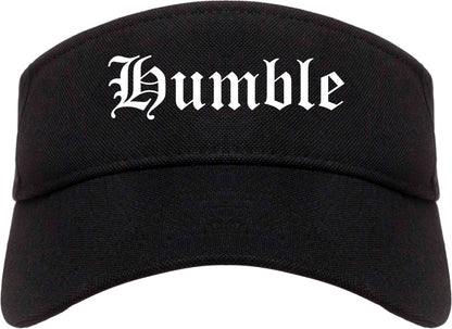 Humble Texas TX Old English Mens Visor Cap Hat Black