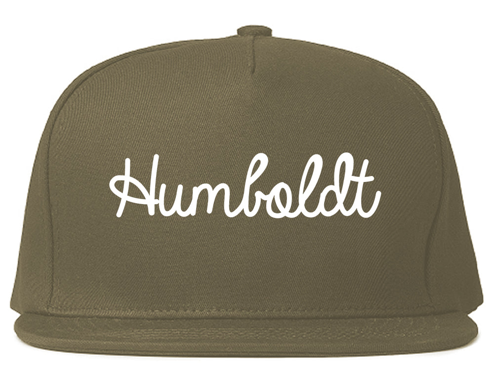 Humboldt Tennessee TN Script Mens Snapback Hat Grey