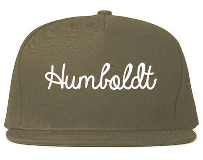 Humboldt Tennessee TN Script Mens Snapback Hat Grey