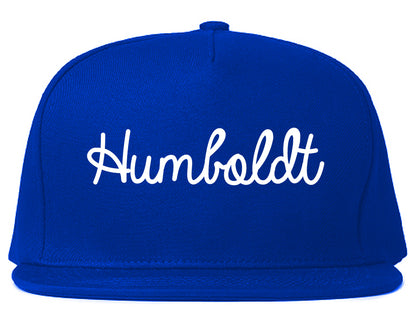 Humboldt Tennessee TN Script Mens Snapback Hat Royal Blue