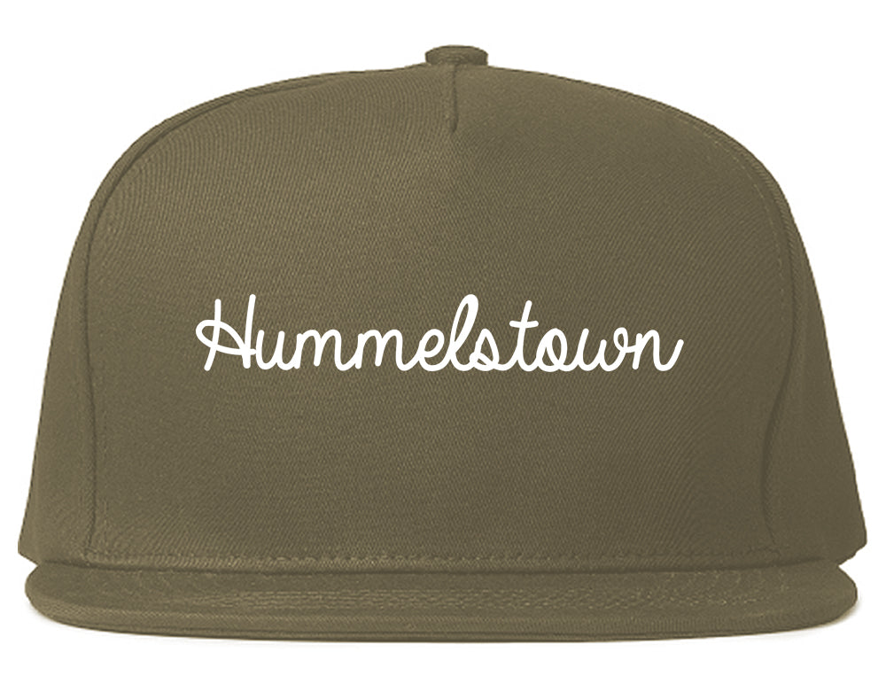 Hummelstown Pennsylvania PA Script Mens Snapback Hat Grey