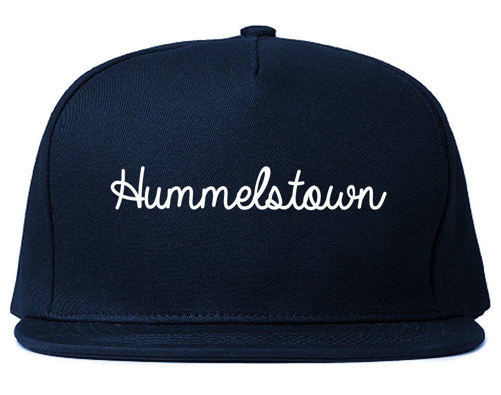 Hummelstown Pennsylvania PA Script Mens Snapback Hat Navy Blue