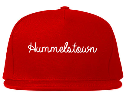 Hummelstown Pennsylvania PA Script Mens Snapback Hat Red