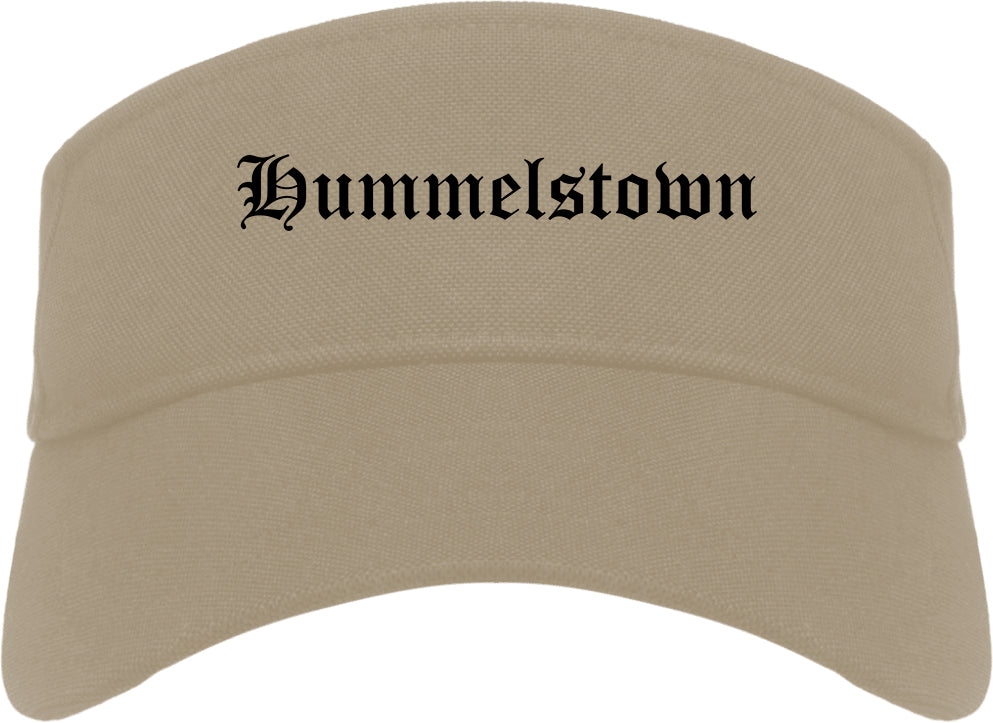 Hummelstown Pennsylvania PA Old English Mens Visor Cap Hat Khaki