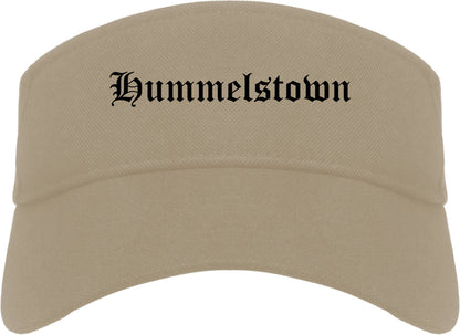Hummelstown Pennsylvania PA Old English Mens Visor Cap Hat Khaki