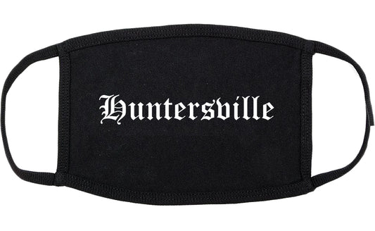 Huntersville North Carolina NC Old English Cotton Face Mask Black