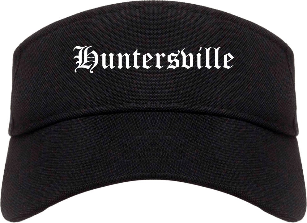Huntersville North Carolina NC Old English Mens Visor Cap Hat Black